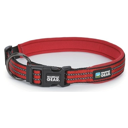 Guardian Gear Dog Collar, O-Ring Link, 24 to 83 in L Collar, Nylon, True Red ZA0006 24 83