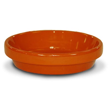 Balcony Beyond 3.75 x 0.5 in. Powder Coated Ceramic Saucer, Orange, 16PK BA2669356