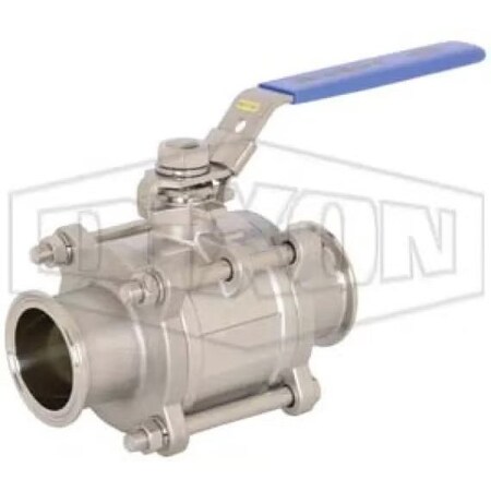 Dixon Ball Valve, 3-Piece 2-Way Non-Encapsulated, 3/4 in Nominal, 1000 psi, Stainless Steel Ball, 4.7 in I BV2GG-075CC-A