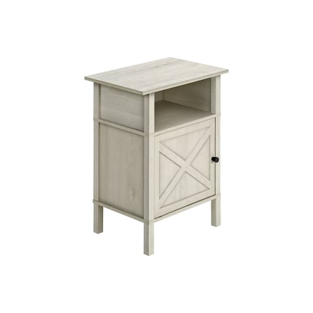 Monarch Specialties Accent Table, Side Table, End, Living Room, Small, Storage, Washed Oak Laminate, Transitional I 3812