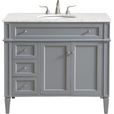 Elegant Decor 40 in. Single Bathroom Vanity Set, Grey VF12540GR