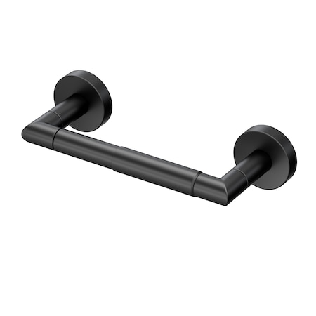 Gatco Glam Standard Toilet Paper Holder, Matte Black 4633BMX
