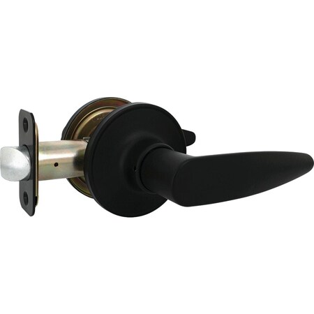 Steel Pro Matte Black Straight Passage Door Lever LHX903B