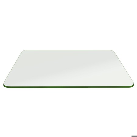Fab Glass And Mirror 34in. x 24in. Clear Rectangle Glass Table Top 3/8in. Thick Pencil Polish Tempered Touch Corn 34x24RECT10THPETE-T