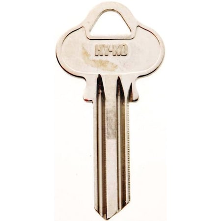 Hy-Ko Key Blank, Brass, Nickel, For: Lockwood Cabinet, House Locks and Padlocks 11010L1