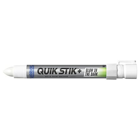 Markal Solid Paint Marker, 6 in L, White, Paint 28850G