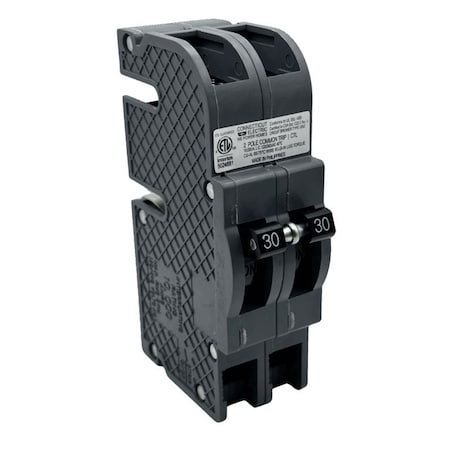 Connecticut Electric Miniature Circuit Breaker, 30A, 2 Pole, 120/240V AC, 10kA at 120/240V AC UBIZ230-1