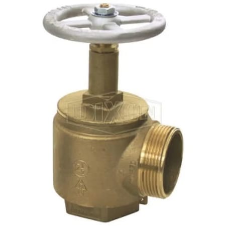Dixon Angle Hose Valve with Aluminum Hand wheel, 1-1/2 x 1-1/2 in Nominal, FNPT x MNPHS End Style, 300 psi AV150S