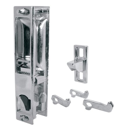 Prime-Line Prime-Line Chrome Steel Outdoor Patio Door Handle Set C 1045