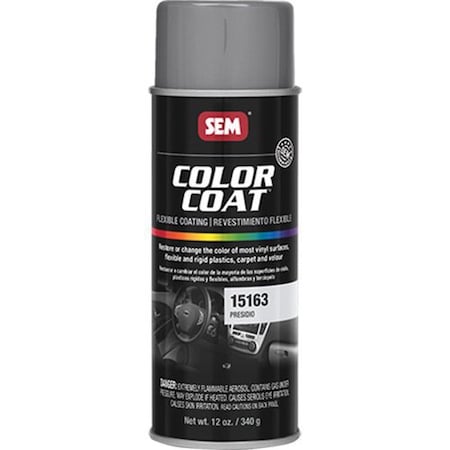 Sem Color Coat Flexible Coating, 16 oz Aerosol Can, Presidio, 24 hr Curing, Aerosol 15163