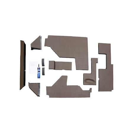 K&M Mfg Qwik Fit Lower Cab Kit for John Deere 4 Cylinder Utility Tractors Brindle Brown Vinyl 4147