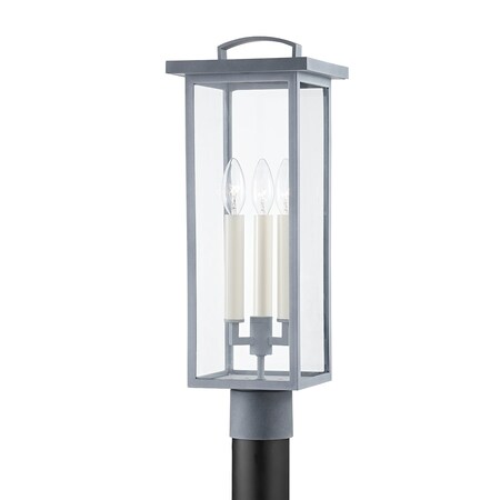 Troy Lighting Eden 3 Light Post 7.5 In. Weathered Zinc P7524-WZN
