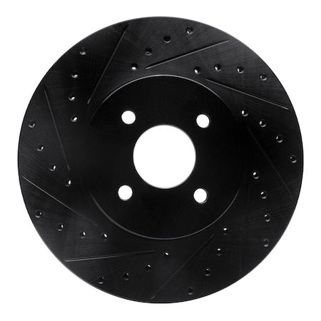 Dynamic Friction Co DFC Brake Rotor - Drilled and Slotted - Black 633-54050L