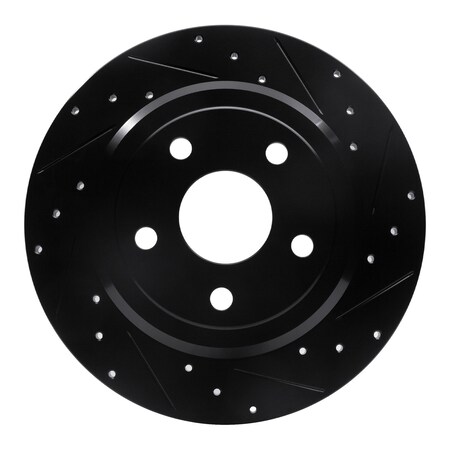 Dynamic Friction Co DFC Brake Rotor - Drilled and Slotted - Black 633-42004R