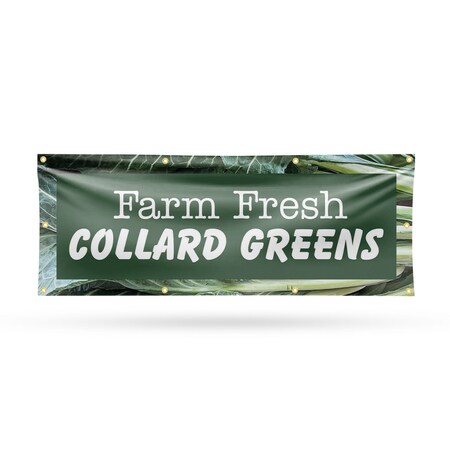 Signmission Farm Fresh Collard Greens, 36 Inch x 96 Inch, Vinyl Banner B-96-30588