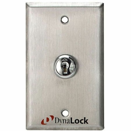 Dynalock Keyswitch, Silver, SS, 6A at 125VAC Amps AC 7050