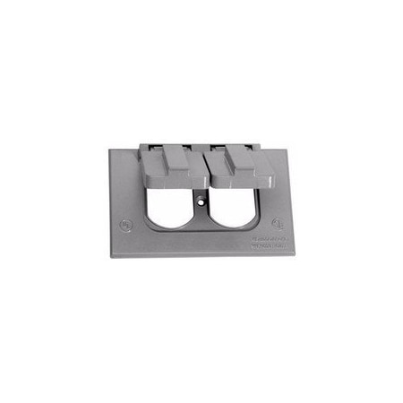 Eaton Switch Box Type, 1 Gang, Die cast aluminum, Duplex Receptacle Cover Type TP7232