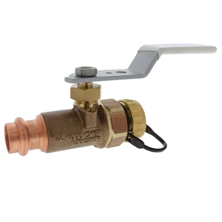 Nibco Pc58566Lead Free-Hc 1/2 Pres x 3/4 Hose C Ball Valve Stainless Steel HP84HH6