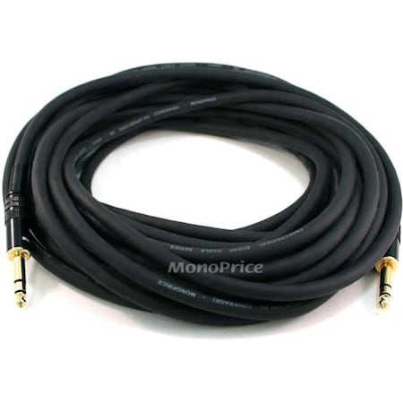 Monoprice 100ft Premier Series 1/4inch (TRS or Stereo Phono) Male to Male 16AWG Cable 4800