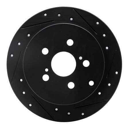 Dynamic Friction Co DFC Brake Rotor - Drilled and Slotted - Black 633-76069R
