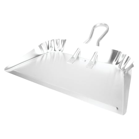 Performance Tool 17 in. Aluminum Dustpan, Wide Mouth, Steel Handle, Lightweight W30