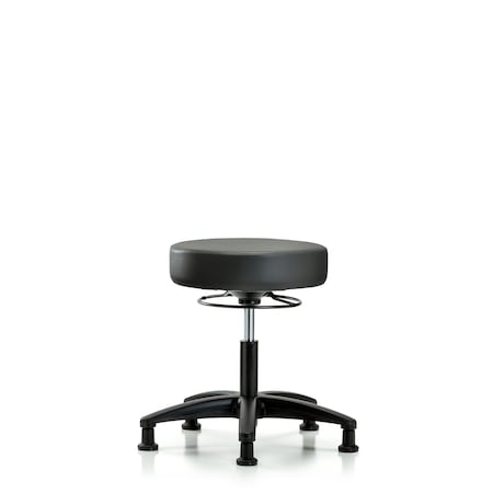 Blue Ridge Ergonomics Vinyl Stool, Desk, Glides, Carbon BR-VDHSO-RG-RG-8823