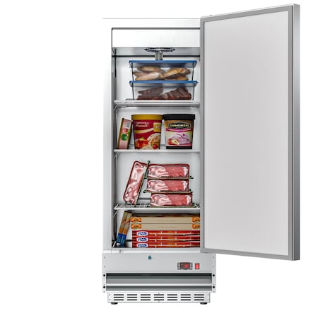 Koolmore 25 in. Commercial Stainless Steel 1-Door Reach-In Freezer, 12 cu. ft. RIF-1D-SS12C
