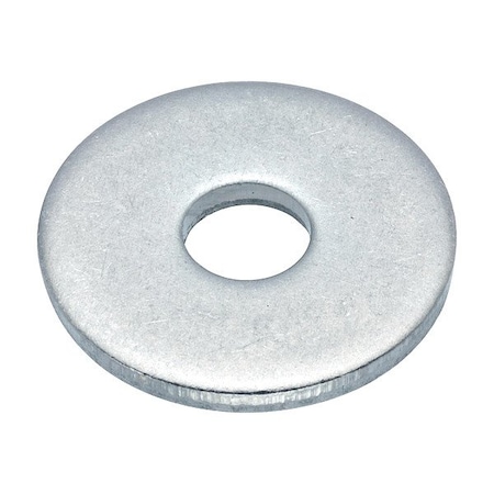 Zoro Select Flat Washer, For Screw Size #8 , Aluminum Plain Finish, 5 PK WASB#8WAL