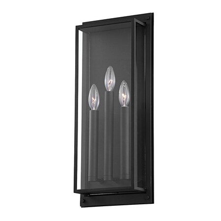 Troy Lighting Winslow 3 Light Wall Sconce 9 In. Textured Black B9103-TBK