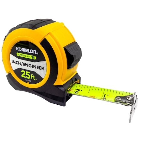 Komelon 25 ft. Engineer's Tape Measure, 1" Blade 52425IE