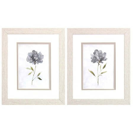 Homeroots Set Of Two Botanical Beauty White Framed Print Wall Art, 2PK 521522