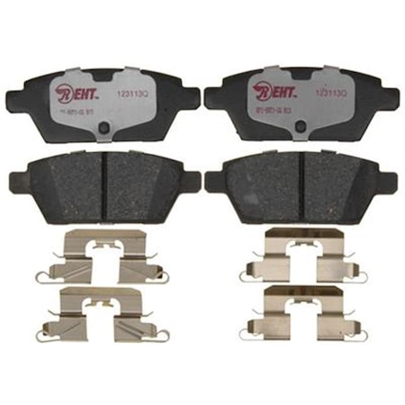 R/M Brakes RM Brakes EHT1161H Ceramic Brake Pad Set With Hardware R53-EHT1161H