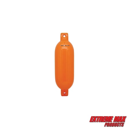 Extreme Max 3006.7656 BoatTector Inflatable Fender - 4.5" x 16", Neon Orange 3006.7656