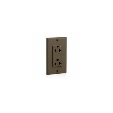 Leviton Surge Protector Receptacle, 20 Amp, 125 Volt, 5-20R NEMA, Brown 5380-IG