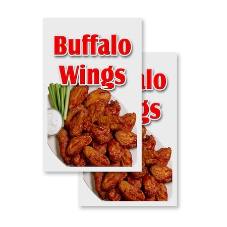 Signmission Buffalo Wings, Vinyl Decals Only 24 Inch x 36 Inch, Vinyl Decal, 2PK DSB-2436-2PACK-Buffalo Wings