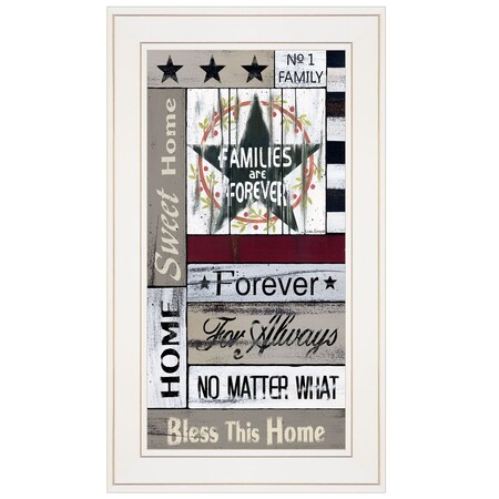 Homeroots Families are Forever 2 White Framed Print Wall Art 405160