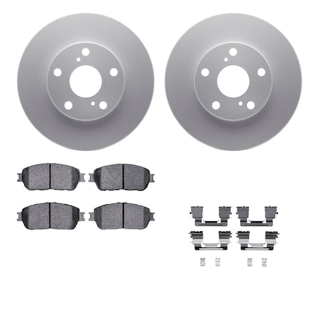 Dynamic Friction Co DFC GEOSPEC Coated Rotor- Heavy Duty Brake Pad includes Hardware 4412-76012