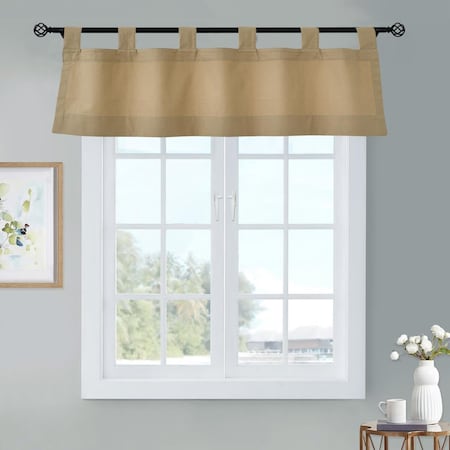 Thermalogic 40 x 15 in. Weathermate Tab Top Valance, Khaki 70292-438-40-15-758