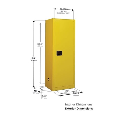Eagle Mfg 24 gal, 3 Shelves, 18-Gauge Steel, 23.25 in W x 65 in H x Green PEST1923X