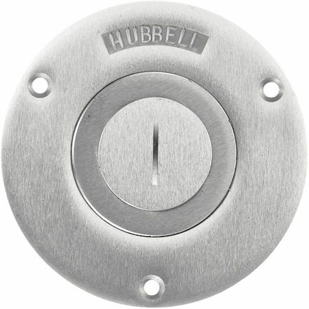 Hubbell Wiring Device-Kellems Box Cover, Floor Box Type, 1 Gang, Aluminum SA2725