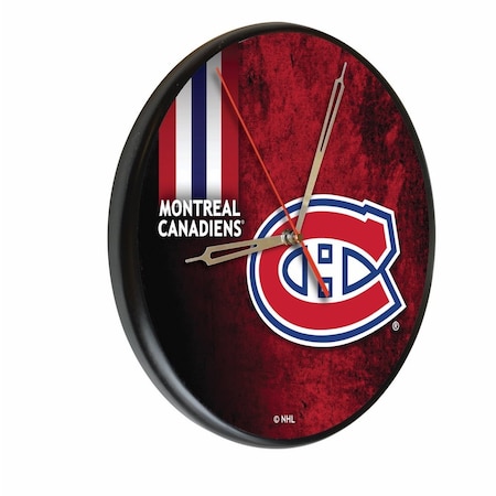 Holland Bar Stool Co Montreal Canadiens 13" Solid Wood Clock WClkPBlk03MonCan