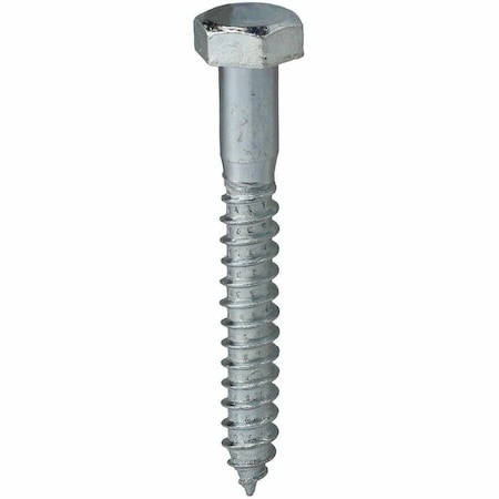 Dottie Lag Screw, 5/16 in, 2 in, Steel, Zinc Plated Hex Hex Drive, 100 PK LAG5162