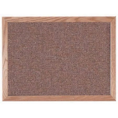 Aarco Designer Fabric Bulletin Board w/ an Oak Frame, Frame: Clear Lacquer, Board: Rose Quartz 18''Hx24''W OF1824003
