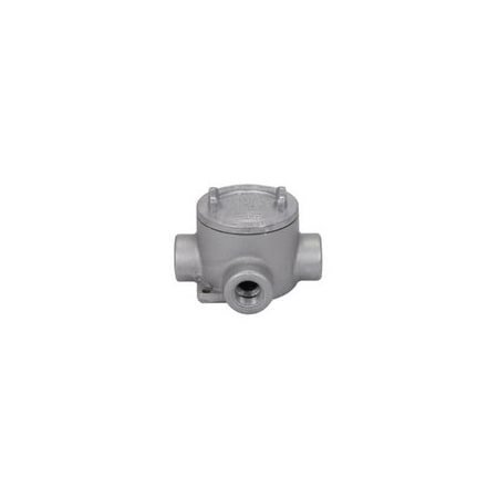 Crouse-Hinds Condulets and Unilets, 4-Gang 3/4'' Threaded Hub, 3'' Cover Opening, Threaded Cover, Electrogalvani EABX26