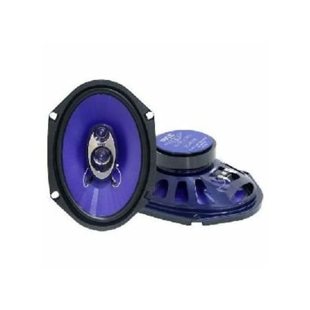 Pyle 6 in x 8 in Car Sound Speakers, 4-Way, 360W, Butyl Rubber Surround, 4 Ohm Impedance, Piezo Tweeters PL683BL