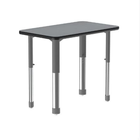 Correll Rectangle 27 in W, 20 in L, 25 in to 35 in H, Particleboard, Gray Granite AD2027TF-REC-15-13-09