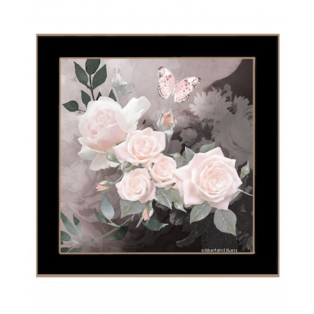 Homeroots Noir Roses 1 Black Framed Print Wall Art 416096