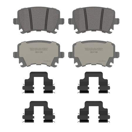Wagner Brake OEX Rear Disc Brake Pad Set Premium Semi - Met, OEX1108
