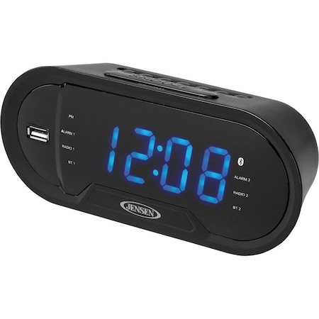 Jensen JCR-298 JCR-298 AM/FM Dual-Alarm Digital Clock Radio with Bluetooth JCR-298