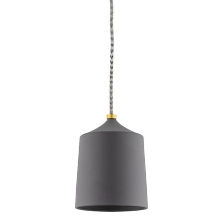 Mitzi Megan 1 Light Pendant 8.25 In. Aged Brass/Matte Black H339701-AGB/MB